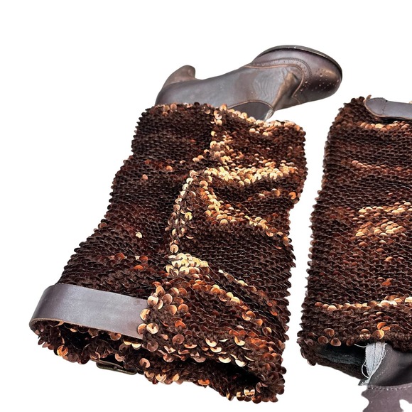 Irregular Choice Deadstock Women's Carnaby Queen Sequin Slouch Boot Size 10 - Picture 7 of 13